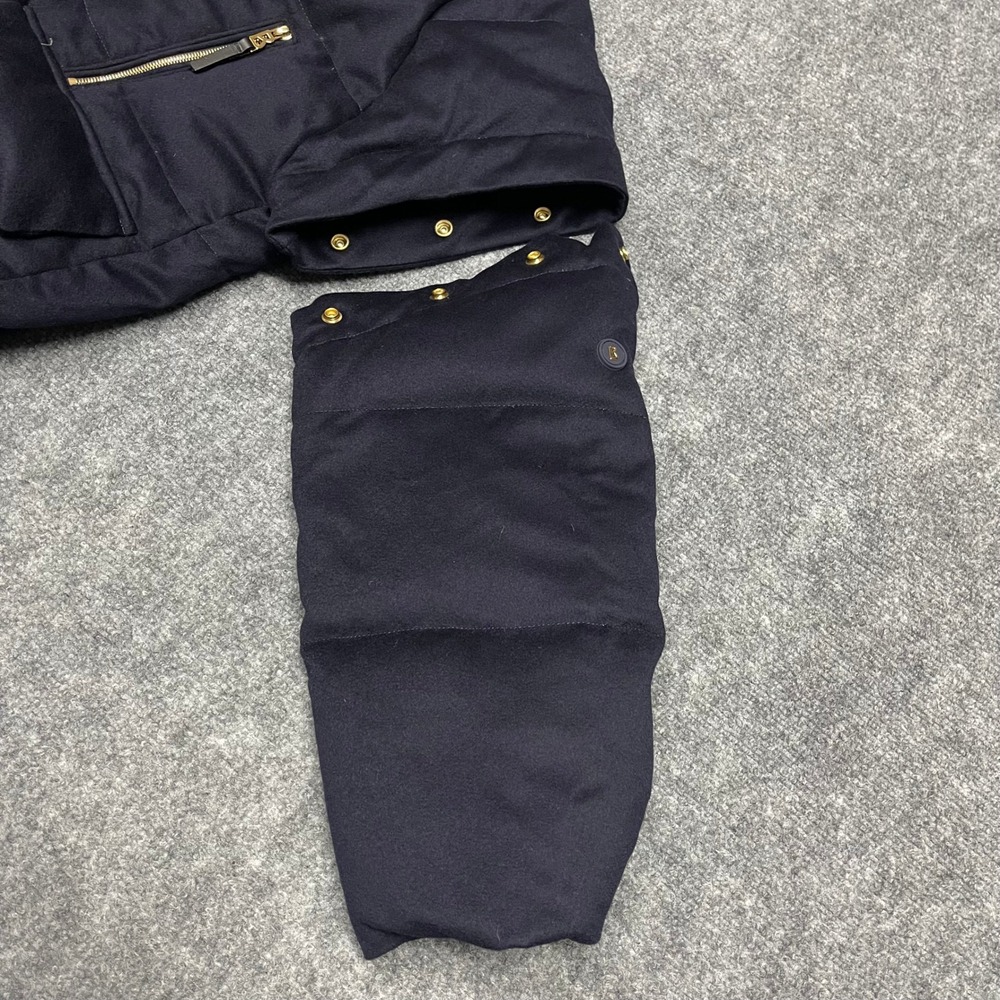 Bogner LEANA-D Coat Womens Medium Navy Blue Loro Piana Cashmere Down Oversized - Picture 11 of 16